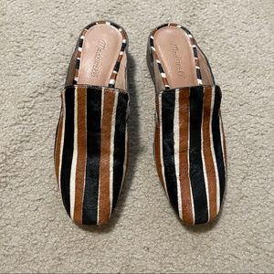 Madewell Striped Calf Hair Mules